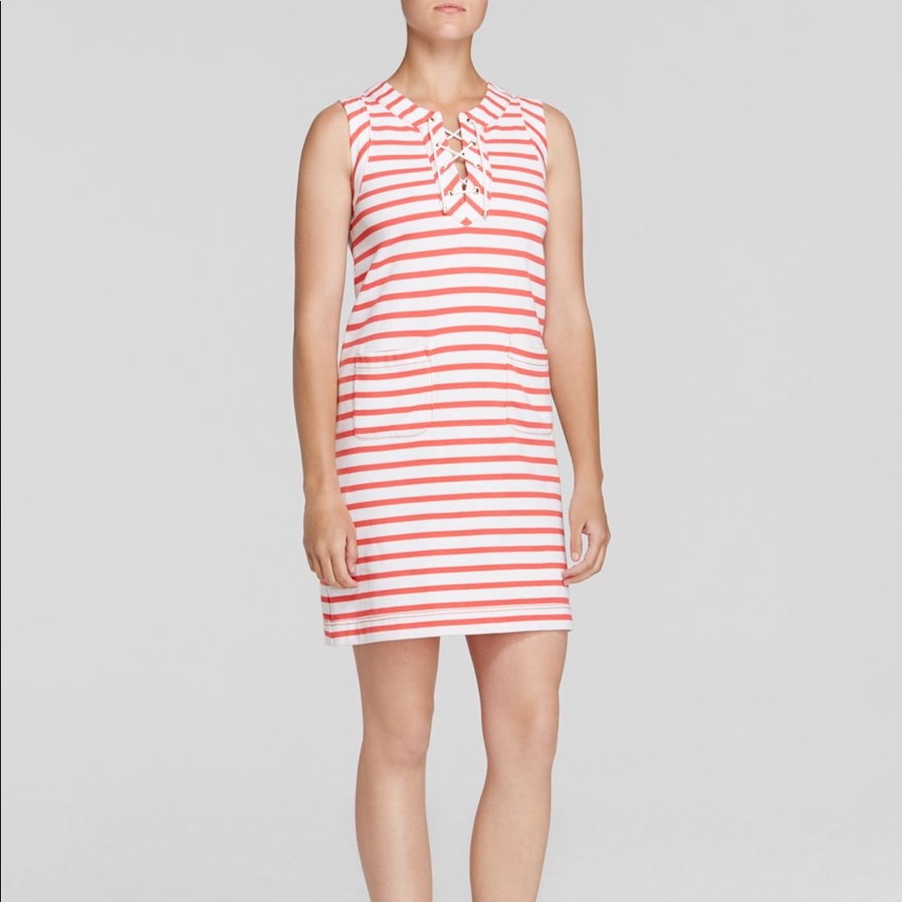 Kate Spade // striped lace up dress